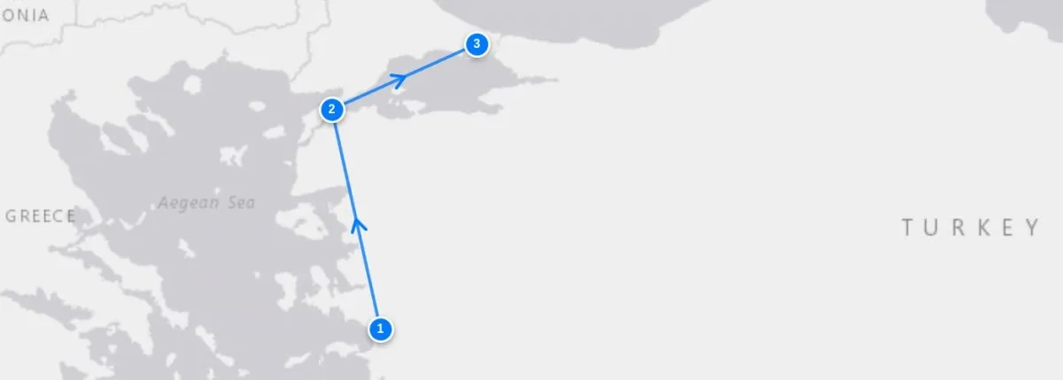 Orient Express route map